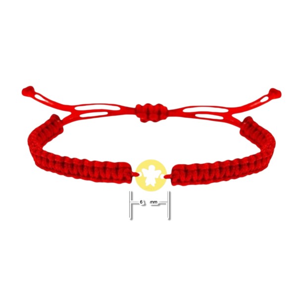 Bratara aur nou nascut, bratara de aur 14k  bebelus/copil, aur 14k, banut 0,6 cm decupat ingeras, snur reglabil, aur galben