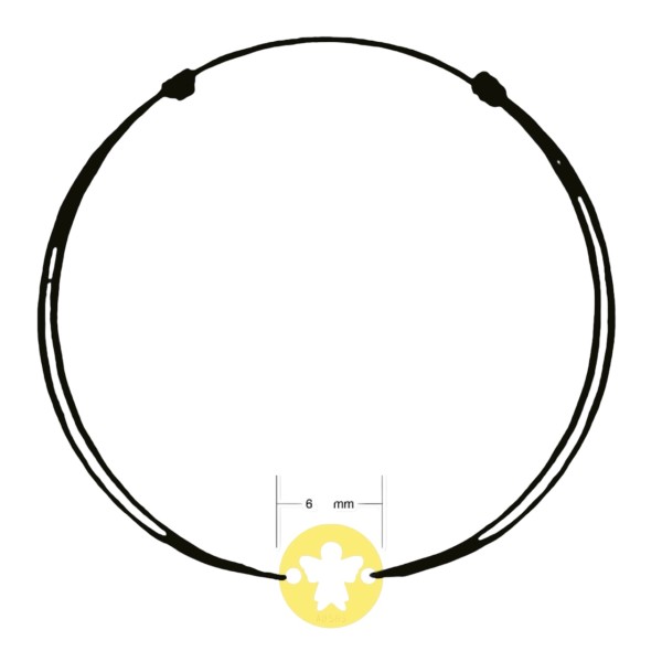 Bratara aur nou nascut, bratara de aur 14k  bebelus/copil, aur 14k, banut 0,6 cm decupat ingeras, snur reglabil, aur galben