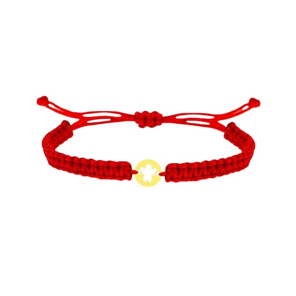 Bratara aur nou nascut, bratara de aur 14k  bebelus/copil, aur 14k, banut 0,6 cm decupat ingeras, snur reglabil, aur galben