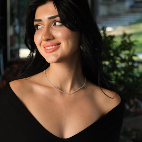 Colier Pietre Naturale și Închidere Aur 14K, colier spinel 2 mm, colier inchizatoare aur cu pietre ntaturale